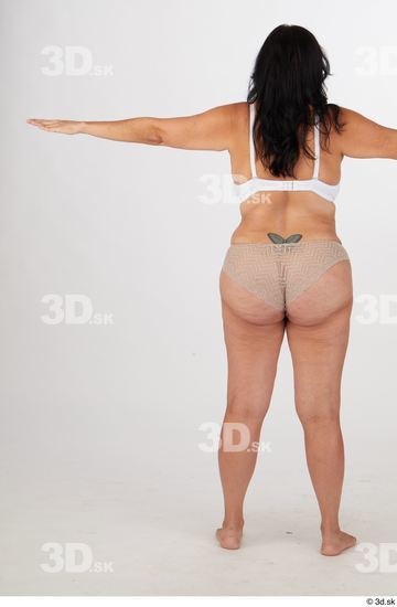 Whole Body Woman T poses Chubby Street photo references