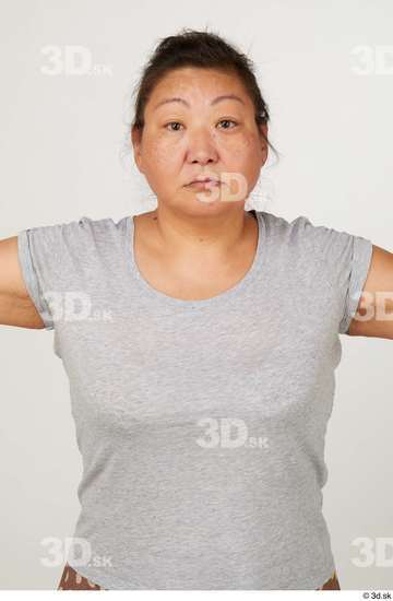 Upper Body Woman Asian Casual Chubby Street photo references