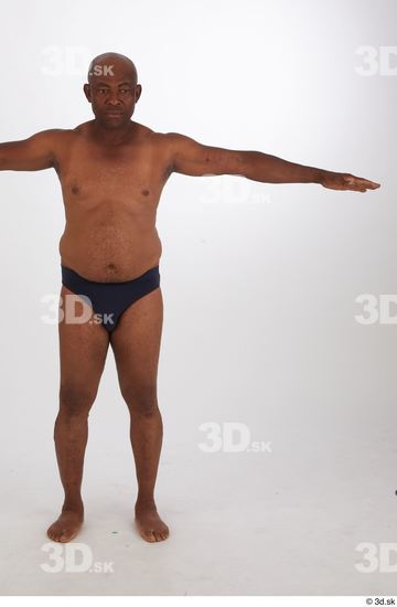 Whole Body Man T poses Black Chubby Street photo references