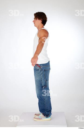 Man White Slim Male Studio Poses