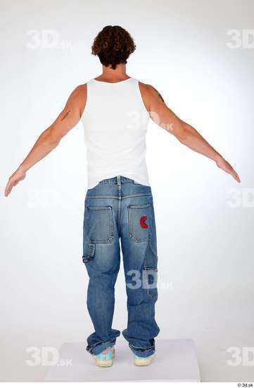 Man White Slim Male Studio Poses