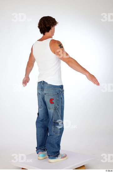 Man White Slim Male Studio Poses