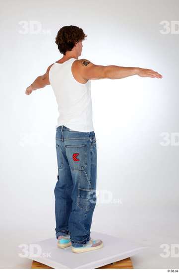 Man White Slim Male Studio Poses