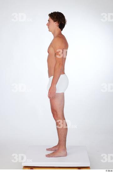 Man White Slim Male Studio Poses