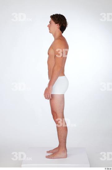 Man White Slim Male Studio Poses