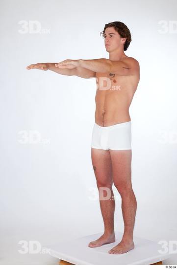 Man White Slim Male Studio Poses