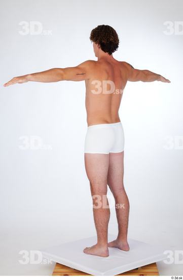 Man White Slim Male Studio Poses