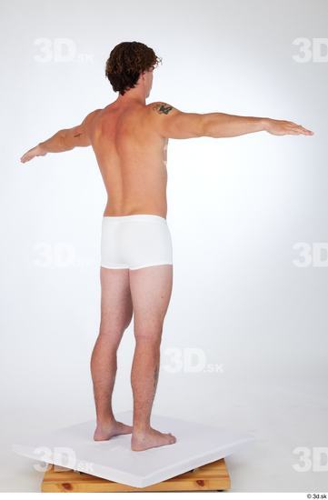 Man White Slim Male Studio Poses