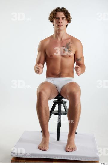 Man White Athletic Male Studio Poses