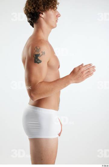 Man White Athletic Male Studio Poses