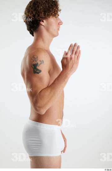 Man White Athletic Male Studio Poses