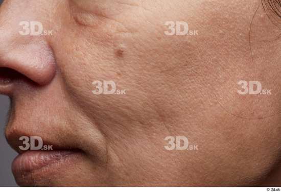 Face Mouth Nose Cheek Skin Woman Slim Wrinkles Studio photo references