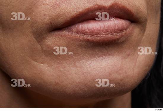 Face Mouth Skin Woman Slim Wrinkles Studio photo references