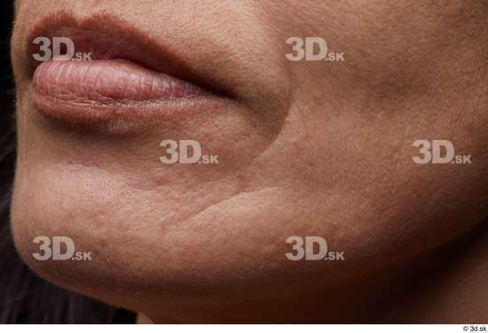 Face Mouth Skin Woman Slim Wrinkles Studio photo references