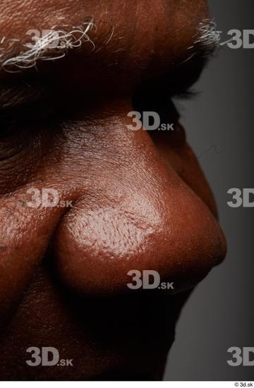 Face Skin Man Black Chubby Wrinkles Studio photo references