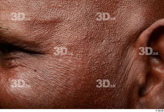 Face Cheek Ear Skin Man Black Chubby Wrinkles Studio photo references