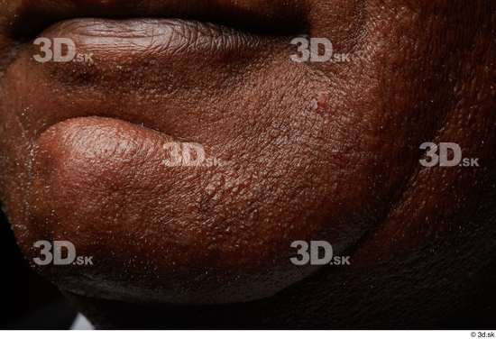 Face Mouth Skin Man Black Chubby Wrinkles Studio photo references