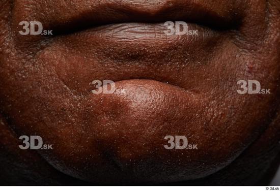 Face Mouth Skin Man Black Chubby Wrinkles Studio photo references