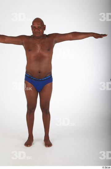 Whole Body Man T poses Black Chubby Street photo references