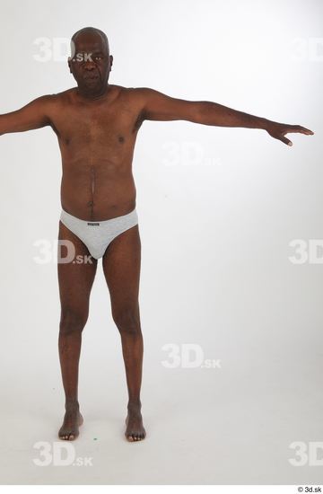 Whole Body Man T poses Black Slim Street photo references