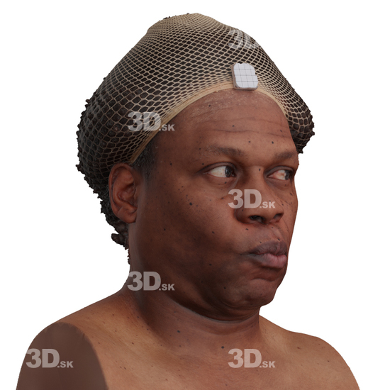 Head Man Black 3D Phonemes And Emotions