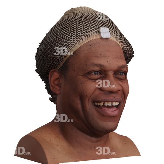 Head Man Black 3D Phonemes And Emotions