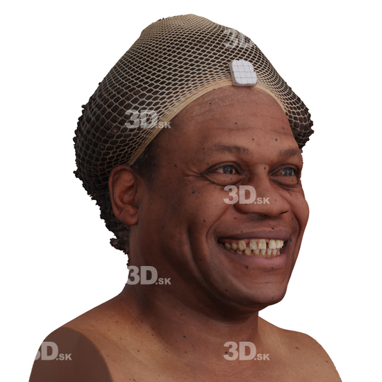 Head Man Black 3D Phonemes And Emotions