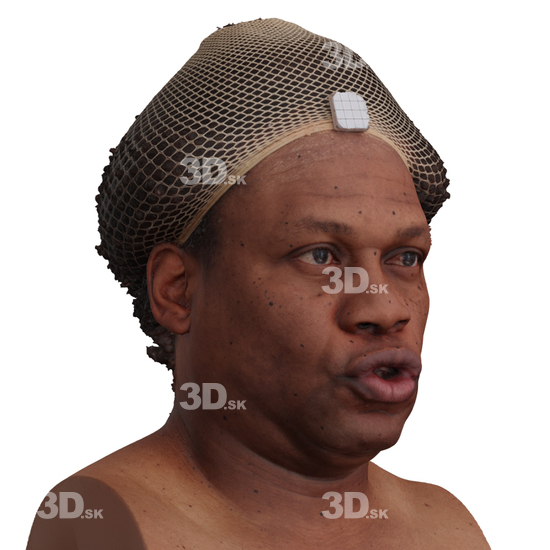 Head Man Black 3D Phonemes And Emotions