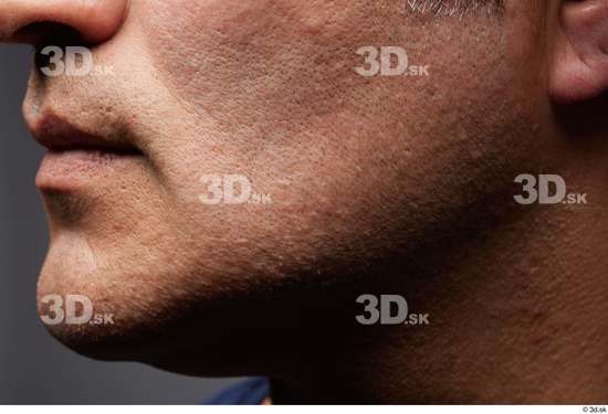 Face Mouth Cheek Skin Man Slim Wrinkles Studio photo references