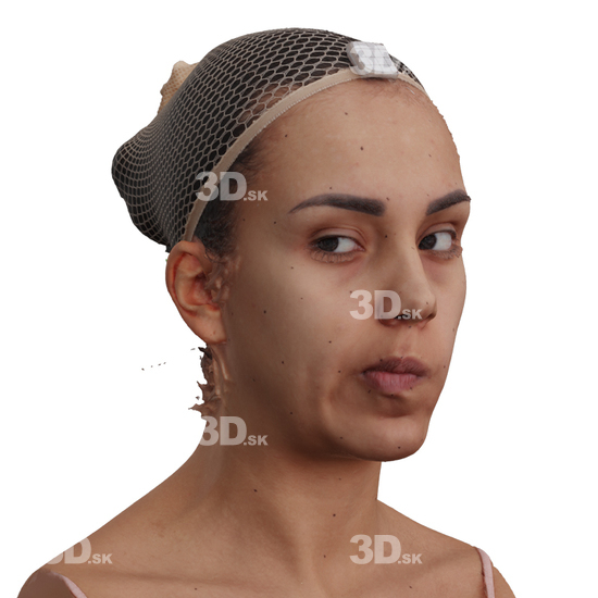 Head Woman 3D Phonemes And Emotions Hispanic