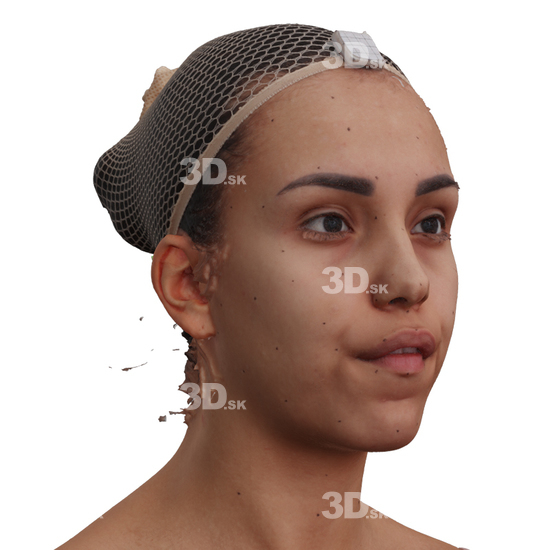 Head Woman 3D Phonemes And Emotions Hispanic