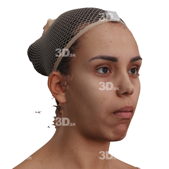 Head Woman 3D Phonemes And Emotions Hispanic