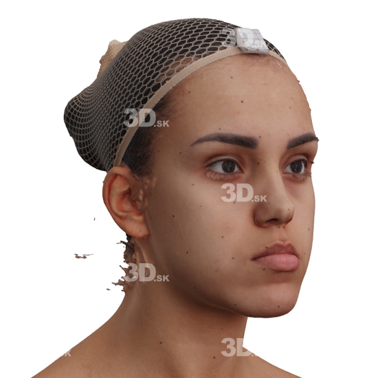 Head Woman 3D Phonemes And Emotions Hispanic