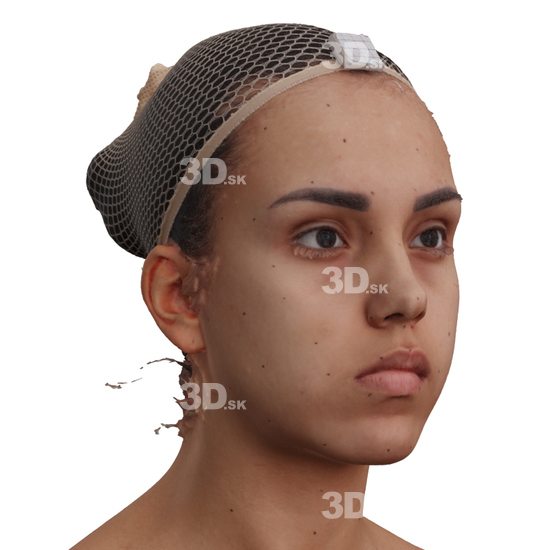 Head Woman 3D Phonemes And Emotions Hispanic