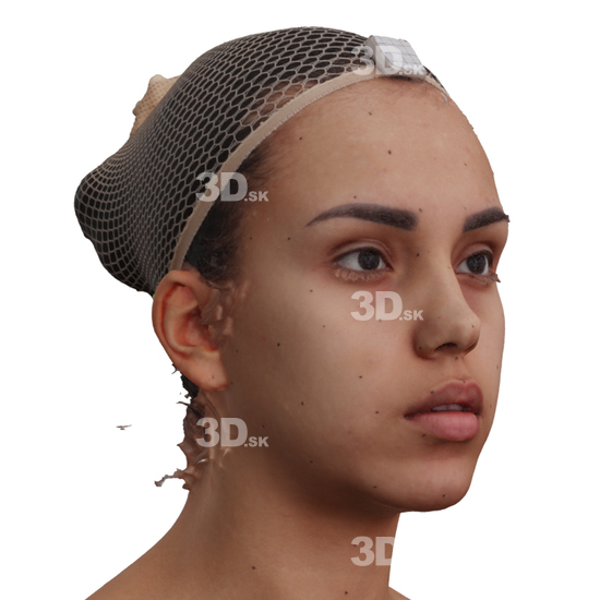 Head Woman 3D Phonemes And Emotions Hispanic