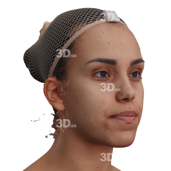 Head Woman 3D Phonemes And Emotions Hispanic