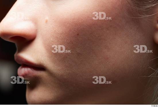 Face Mouth Nose Cheek Skin Woman White Slim Studio photo references