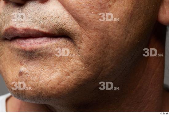 Face Mouth Cheek Skin Man Asian Slim Wrinkles Studio photo references