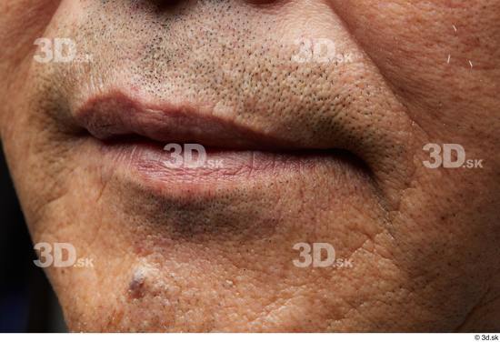 Face Mouth Skin Man Asian Slim Wrinkles Studio photo references