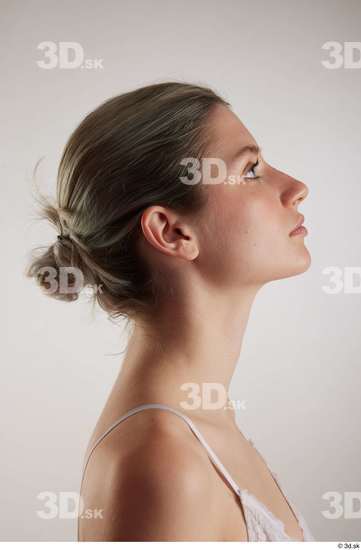 Woman White Slim Female Studio Poses