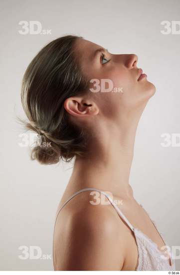 Woman White Slim Female Studio Poses