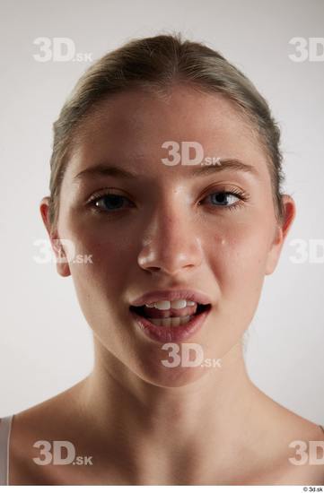 Woman White Slim Female Studio Poses