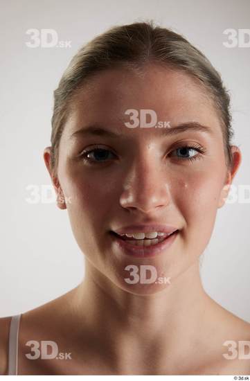 Woman White Slim Female Studio Poses