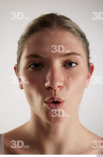 Woman White Slim Female Studio Poses