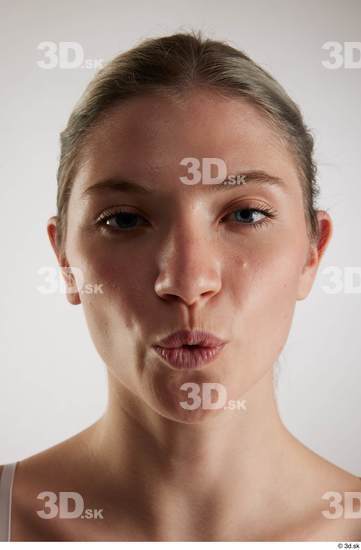 Woman White Slim Female Studio Poses