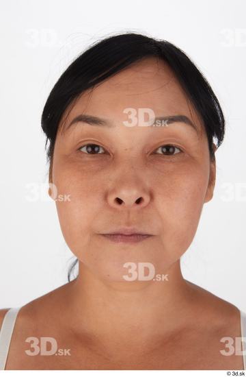 Face Woman Asian Chubby Studio photo references