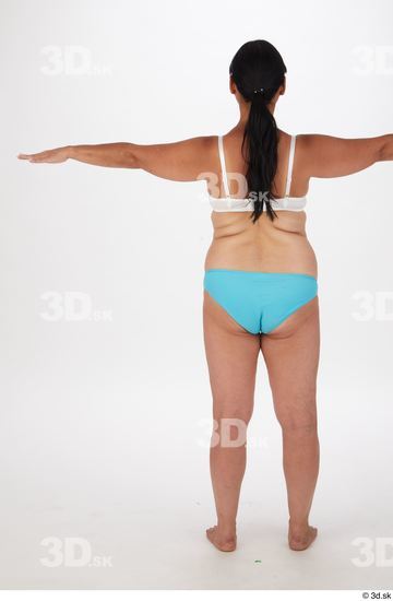 Whole Body Woman T poses Asian Chubby Street photo references