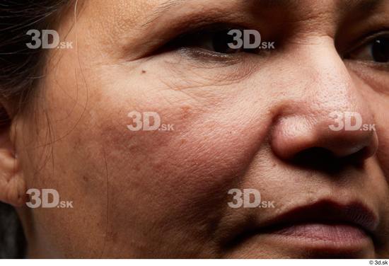 Eye Face Mouth Nose Cheek Skin Woman Overweight Wrinkles Studio photo references