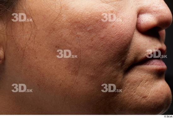 Face Mouth Nose Cheek Skin Woman Overweight Studio photo references