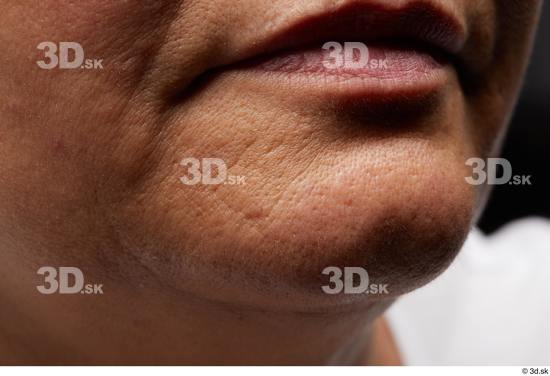 Face Mouth Skin Woman Overweight Wrinkles Studio photo references